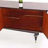 FRENCH MAHOGANY SIDEBOARD HAVING FOUR DOORS AND A BAR COMPARTMENT C 1955. French mahogany Image - 4