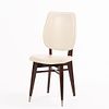 SIX MAHOGANY AND UPHOLSTERED FRENCH DINING CHAIRS C 1950. Six mahogany and upholstered French Image - 3