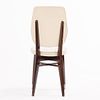 SIX MAHOGANY AND UPHOLSTERED FRENCH DINING CHAIRS C 1950. Six mahogany and upholstered French Image - 5