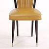 SIX WOOD AND UPHOLSTERED FRENCH DINING CHAIRS C 1955. Six wood and upholstered French dining Image - 6