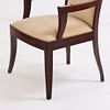 A SET OF EIGHT ART DECO STYLE MACASSAR EBONY DINING CHAIRS IN THE MANNER OF JULES LELEU. A set Image - 7