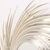 SILVER LEAF CARVED WOOD MIRROR IN A SWIRL FORM. Silver leaf carved wood mirror in a swirl form. Image - 4