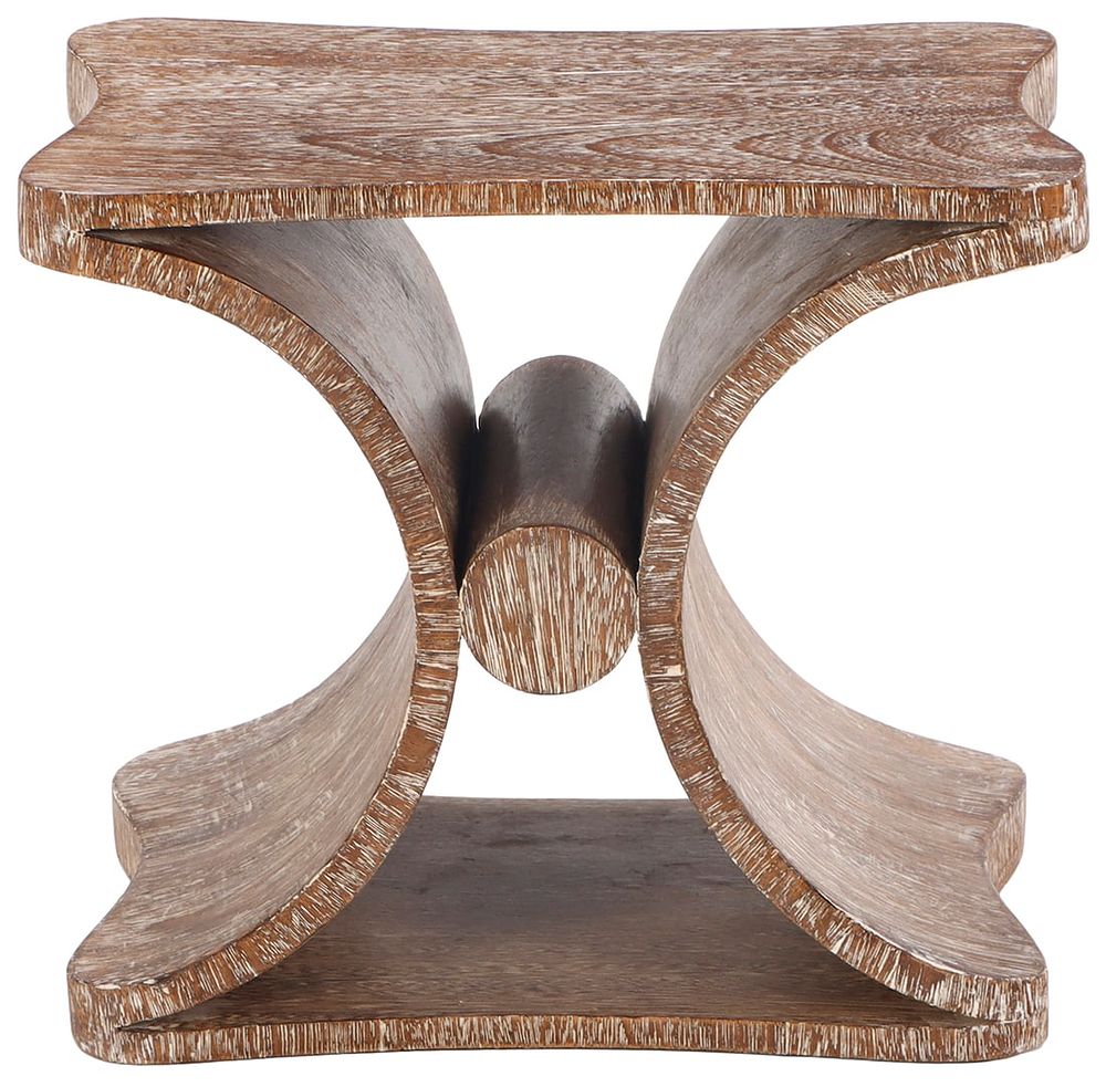 CERUSED OAK TABLE OR STOOL IN THE MANNER OF JEAN-MICHEL FRANK. Cerused oak table or stool in 
