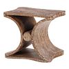 CERUSED OAK TABLE OR STOOL IN THE MANNER OF JEAN-MICHEL FRANK. Cerused oak table or stool in Image - 2
