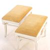 PAIR OF HOLLYWOOD REGENCY WHITE PAINTED AND GILT BENCHES, CIRCA 1950. Pair of Hollywood Regency Image - 2