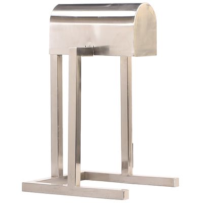 LARGE ART DECO NICKEL-PLATED BANK, TABLE, OR DESK LAMP, CIRCA 1930. Large Art Deco 