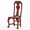 SIX PAINTED AND CARVED PORTUGUESE DINING CHAIRS. Six painted and carved Portuguese dining Image - 2