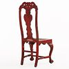 SIX PAINTED AND CARVED PORTUGUESE DINING CHAIRS. Six painted and carved Portuguese dining Image - 6