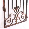 FRENCH SINGLE PAINTED AND GILT IRON GATE HAVING A NICE OLD SURFACE AND FINE DETAILS C 1900. Fren Image - 4
