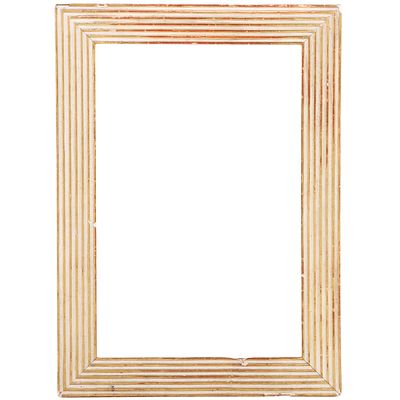 NINETEENTH CENTURY FRENCH EMPIRE PAINTED AND GILT WOOD MIRROR FRAME. Nineteenth century French 