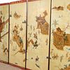 SIX EARLY NINETEENTH CENTURY PAINTINGS ON WOOD PANELS WITH ASIAN MOTIFS. Six early nineteenth Image - 3