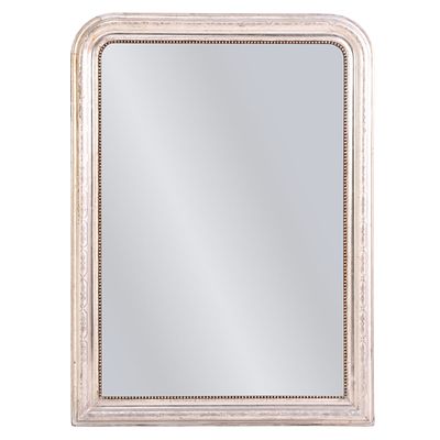 LARGE FRENCH LOUIS PHILIPPE SILVER GILT MIRROR WITH A WONDERFUL SURFACE C 1860. Large French 