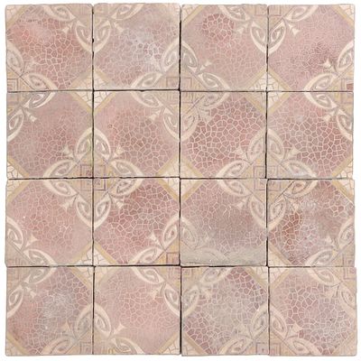 APPROXIMATELY 176 SQUARE FEET ( 400 PIECES) OF NINETEENTH CENTURY ENCAUSTIC FLOOR TILES. Approxi 