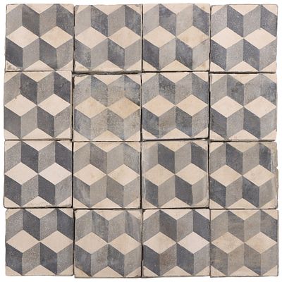 APPROXIMATELY 118 SQUARE FEET (267 PIECES) OF NINETEENTH CENTURY ENCAUSTIC FLOOR TILES PLUS 30. A 