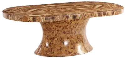 MUELLER OF MEXICO ONYX AND RESIN TWO PART TABLE C 1985. Mueller of Mexico onyx and resin two 