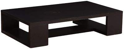 EBONIZED OAK COFFEE TABLE BY CHRISTIAN LIAIGRE. UNMARKED. Ebonized oak coffee table by 