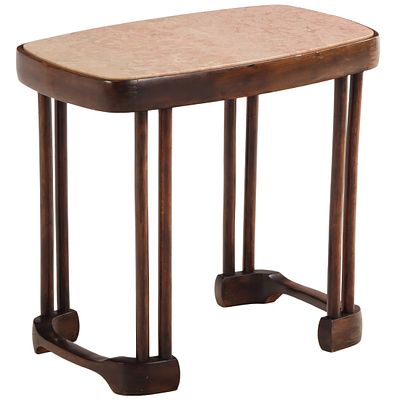THONET MARBLE TOP TABLE C 1910. Thonet marble top table C 1910. Ht: 28.5" Wd: 31" Dpth: 18.75" 