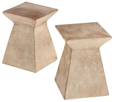 PAIR OF PARCHMENT COVERED DRINKS TABLES IN THE MANNER OF JEAN-MICHEL FRANK. Pair of parchment 