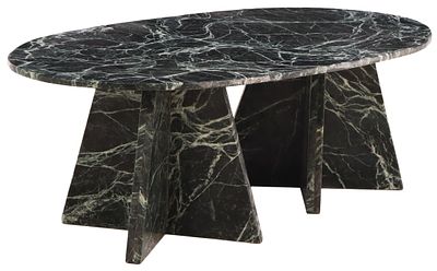 THREE PIECE DOUBLE PEDESTAL MARBLE COFFEE TABLE. Three piece double pedestal marble coffee 