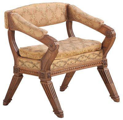 RARE LATE NINETEENTH CENTURY FRENCH CARVED WALNUT MECHANICAL CHAIR THAT CONVERTS TO A KNEELER. R 