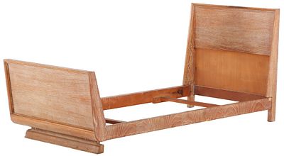 FRENCH CERUSED OAK TWIN BED OR DAY BED C 1940. French cerused oak twin bed or day bed C 1940. 