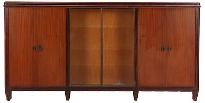 FRENCH ART DECO CABINET BY PIERRE PAUL MONTENGAC C 1920. MAHOGANY WITH NICKLED BRONZE MOUNTS. Fre 