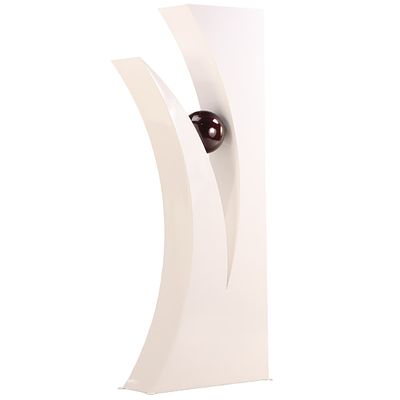 LARGE PAINTED AND LACQUERED IRON SCULPTURE. Large painted and lacquered iron sculpture. Ht: 