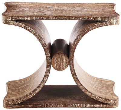 CERUSED OAK " DIABLO" BENCH IN THE MANNER OF JEAN-MICHEL FRANK. Cerused oak " Diablo" bench in 