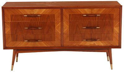 WALNUT DRESSER C 1960 IN THE MANNER OF T.H. ROBSJOHN-GIBBINGS. Walnut dresser C 1960 in the 