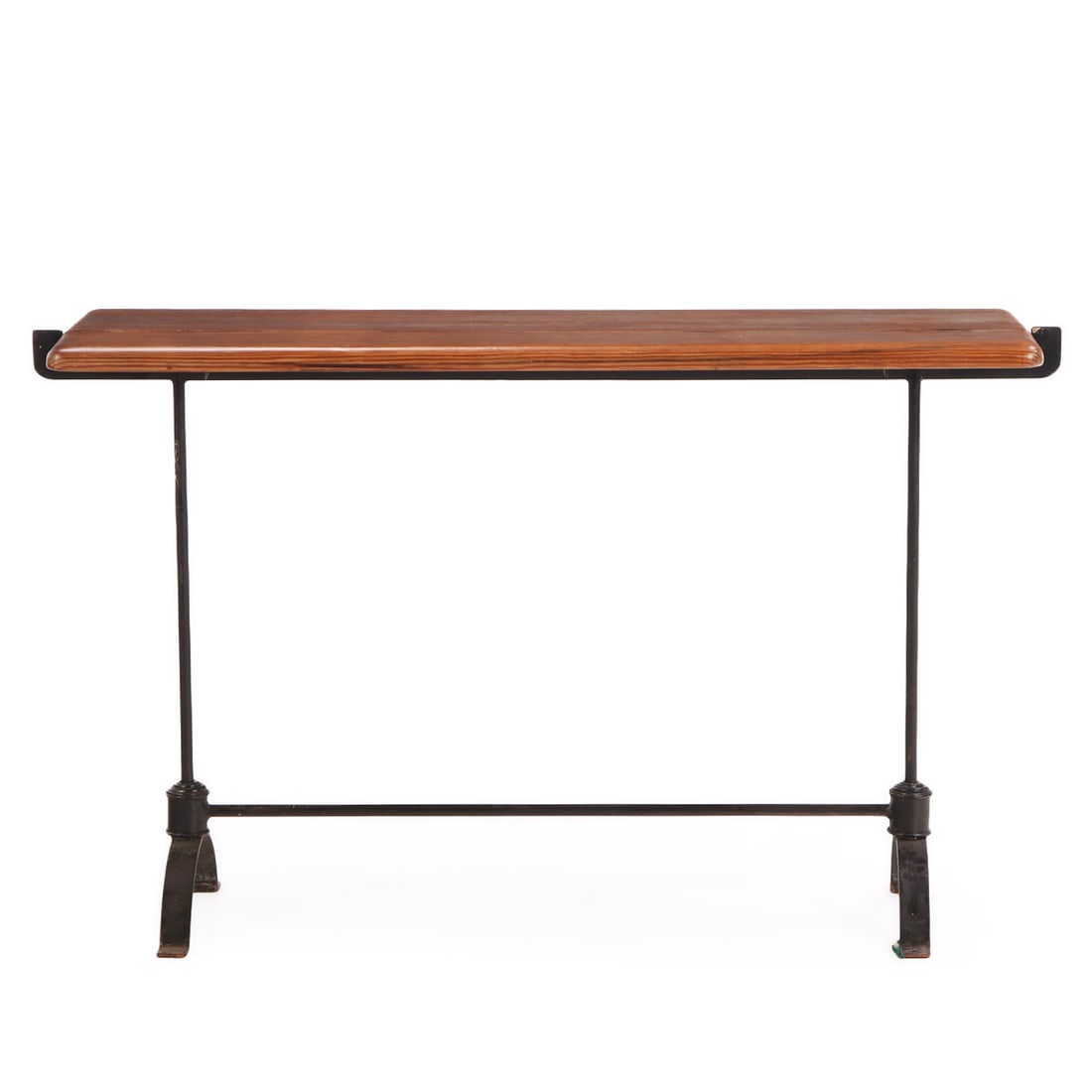 INTERESTING IRON AND PINE TABLE C 1940.