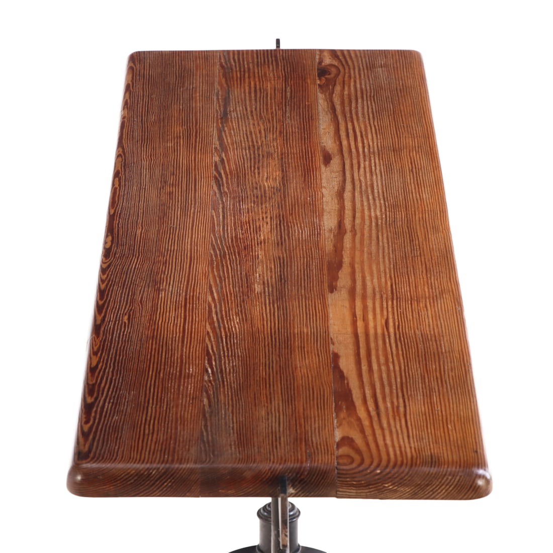 INTERESTING IRON AND PINE TABLE C 1940.