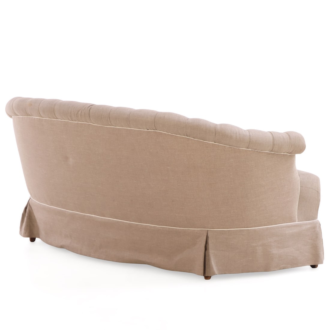 FRENCH BUTTON BACK UPHOLSTERED SETTEE C 1940.