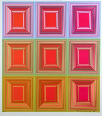 Anuszkiewicz, Richard: Ohne Titel (Sequenz in Leuchtrot). Richard Anuszkiewicz 
1930 
Ohne Titel 