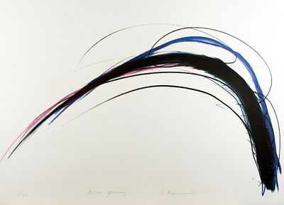 Rainer, Arnulf: Stirnsprung. Arnulf Rainer 
1929 Baden bei Wien 
Stirnsprung 
Fotolithografie 