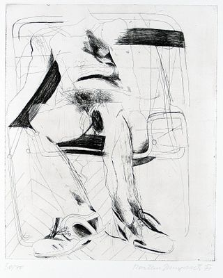 Jungwirth, Martha: Männlicher Akt. Martha Jungwirth 
1940 
Männlicher Akt 
Radierung auf Papier; 