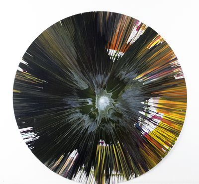 Hirst, Damien: Spin Painting "Requiem". Damien Hirst 
1965 Bristol, England 
Spin Painting 