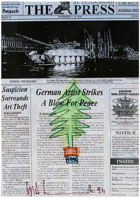 Schult, HA: Friedensbaum. HA Schult 
1939 
Deutscher Konzeptkünstler; Teilnahme an der documenta 