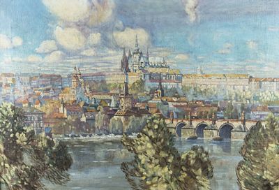 Engelmueller Umkreis, Ferdinand: Blick auf Prag. Ferdinand Engelmueller Umkreis Blick auf Prag 