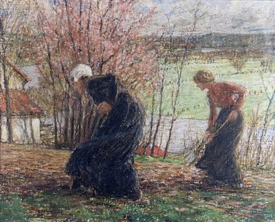 Deiters, Hans: Im April. Hans Deiters 1868 Duesseldorf - 1922 Muenchen Duesseldorfer Maler und 