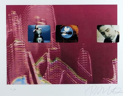 Paik, Nam June: Triangle Trinity. Nam June Paik 1932 Seoul Triangle Trinity 3 Offsetlithografien 