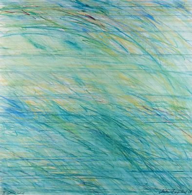 Mueller-Bryanlund, H. U.: Gruen-Gelb V. H. U. Mueller-Bryanlund Gruen-Gelb V Farbige Kreiden auf 