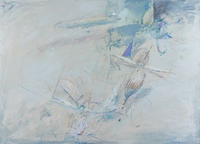 Hofmann, Gerhard: Aufstieg. Gerhard Hofmann Aufstieg Mischtechnik auf Papier, 1989; H 560 mm, B 