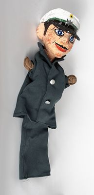 Anatol: Polizist (Handpuppe aus der "Verkehrspuppenb&uuml;hne" des K&uuml;nstlers). Anatol (Herzfeld) 