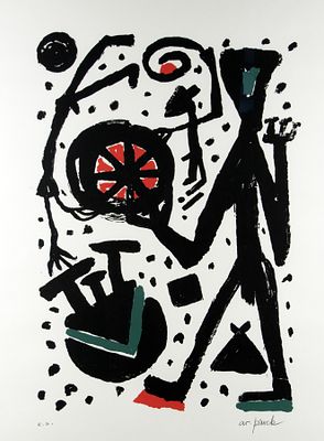 Penck, A. R.: Ohne Titel. A. R. Penck 
1939 Dresden - 2017 Z&uuml;rich 
Deutscher Maler, Grafiker und 
