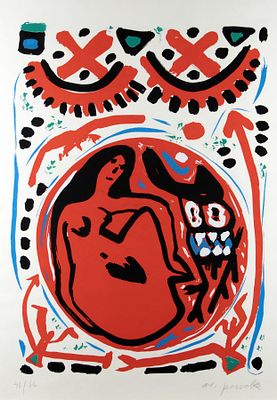 Penck, A. R.: Ohne Titel. A. R. Penck 
1939 Dresden - 2017 Z&uuml;rich 
Deutscher Maler, Grafiker und 