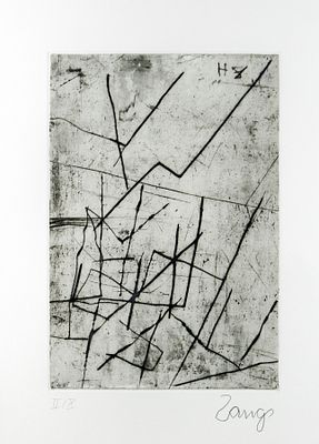 Zangs, Herbert: Linien (Ein Paar Kompositionen). Herbert Zangs 
Krefeld 1924 - 2003 
1945-1950 