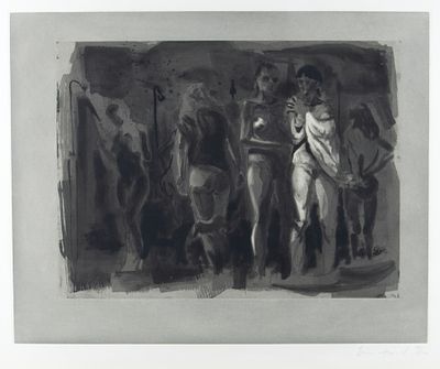 Fischl, Eric: Shower. Eric Fischl 
1948 
Shower 
Aquatinta-Radierung auf Papier; H 390 mm, B 490 