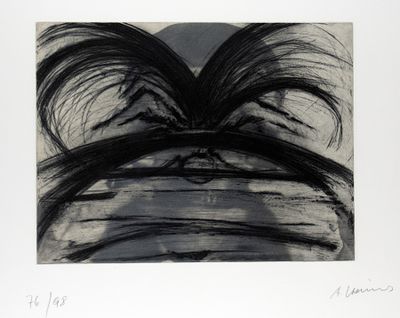 Rainer, Arnulf: Beim Zahnarzt. Arnulf Rainer 
1929 Baden bei Wien 
Beim Zahnarzt 
Kaltnadel &uuml;ber 