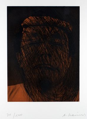 Rainer, Arnulf: Selbstportrait Kopfschmerz. Arnulf Rainer 
1929 Baden bei Wien 
Selbstportrait 