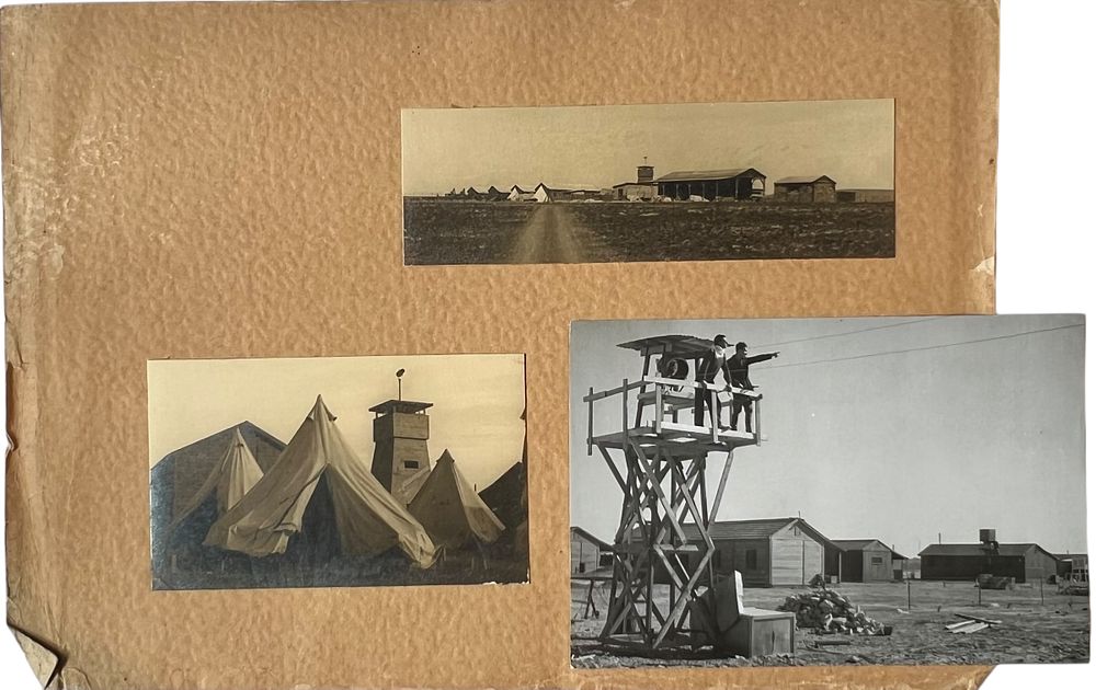 התיישבות - חומה ומגדל - לוט 3 צילומים . 
צילום גדול - שדה בוקר - מתואר מאחור באנגלית. 
שחור 